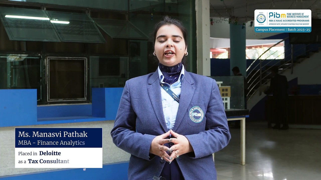 Batch 2023-25 Placements - Ms. Manasvi Pathak at Deloitte   PIBMPune (1)