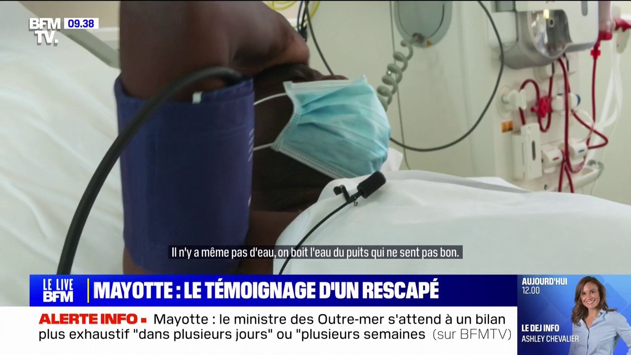 Pont aérien à Mayotte: "On a laissé nos familles", raconte Otman, évacué à la Réunion pour être soigné