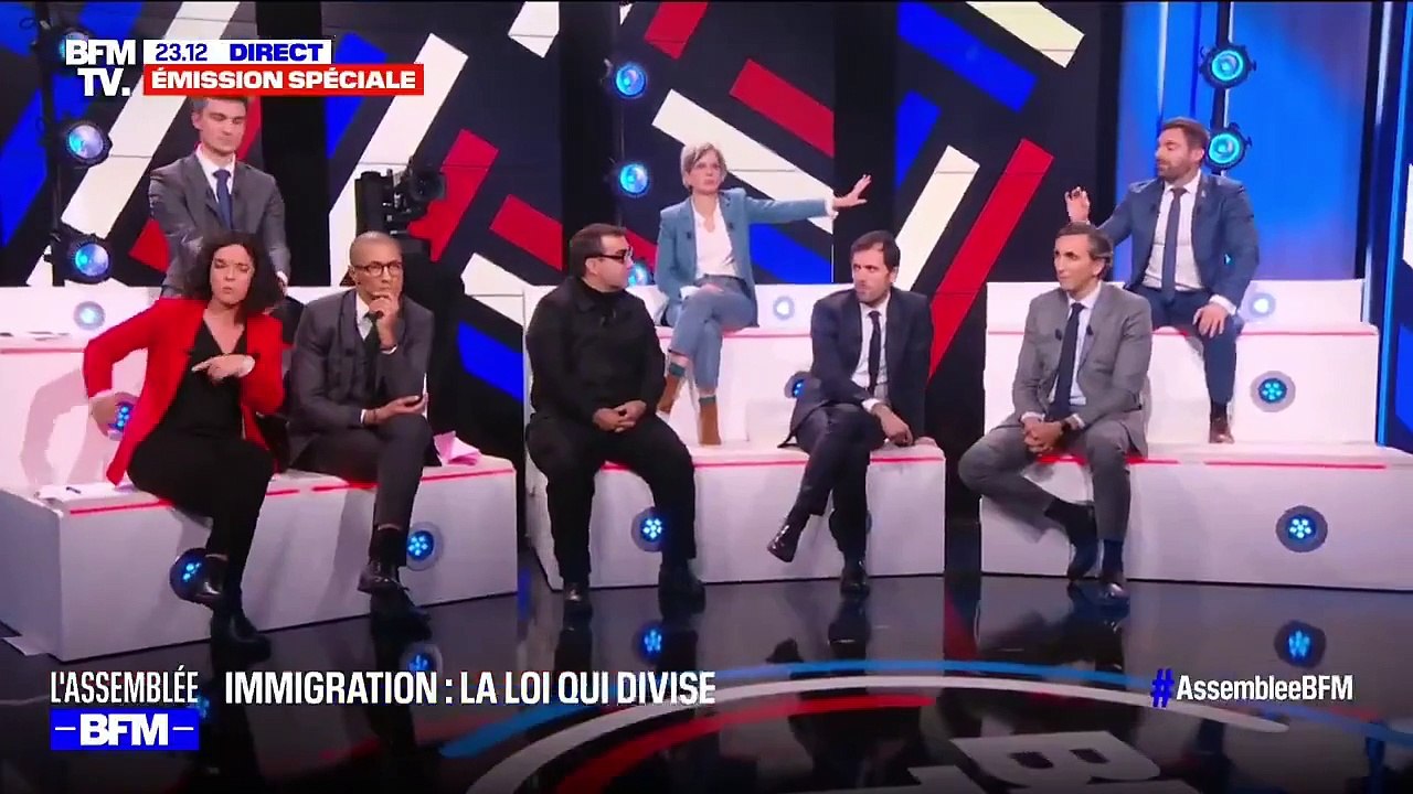 Débat houleux entre Manon Aubry (LFI) et Julien Odoul (RN) sur le plateau de Benjamin Duhamel