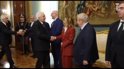 Mattarella riceve il Presidente del Consiglio dei Ministri Meloni