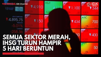 Semua Sektor Merah, IHSG Turun Hampir 5 Hari Beruntun