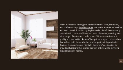 Insaraf Furniture Reviews You Can Trust: A Guide to Stylish and Durable Furniture