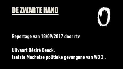 2017-09-18 reportage door rtv over de uitvaart van de laatste Mechelse overlevende Désiré Beeck op 18 september 2017