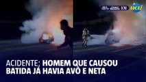 Motorista que bateu em oito carros havia matado avô e neta em batida
