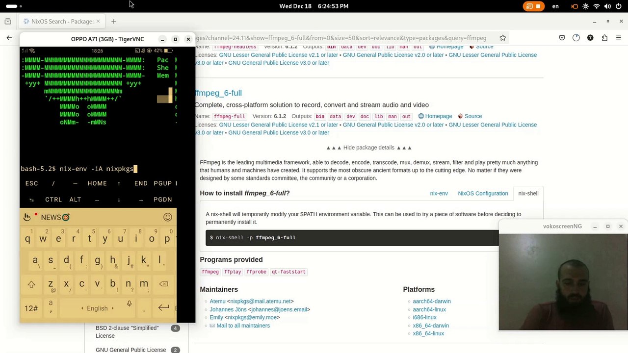ffmpeg installation on nix-on-droid