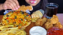 ASMR_DOMINO S PIZZA+KFC CHICKEN LEG PIECE+CHICKEN SHAWARMA+FRIES l FOOD VIDEOS l _EATING SHOW_