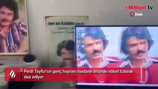 Ferdi Tayfur'un genç hayranı hastane önünde nöbet tutarak dua ediyor