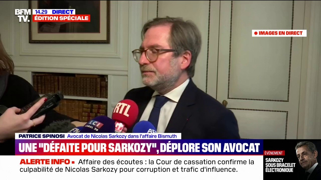 "Il est calme, déterminé": l'avocat de Nicolas Sarkozy prend la parole, juste après la condamnation de l'ancien président dans l'affaire Bismuth