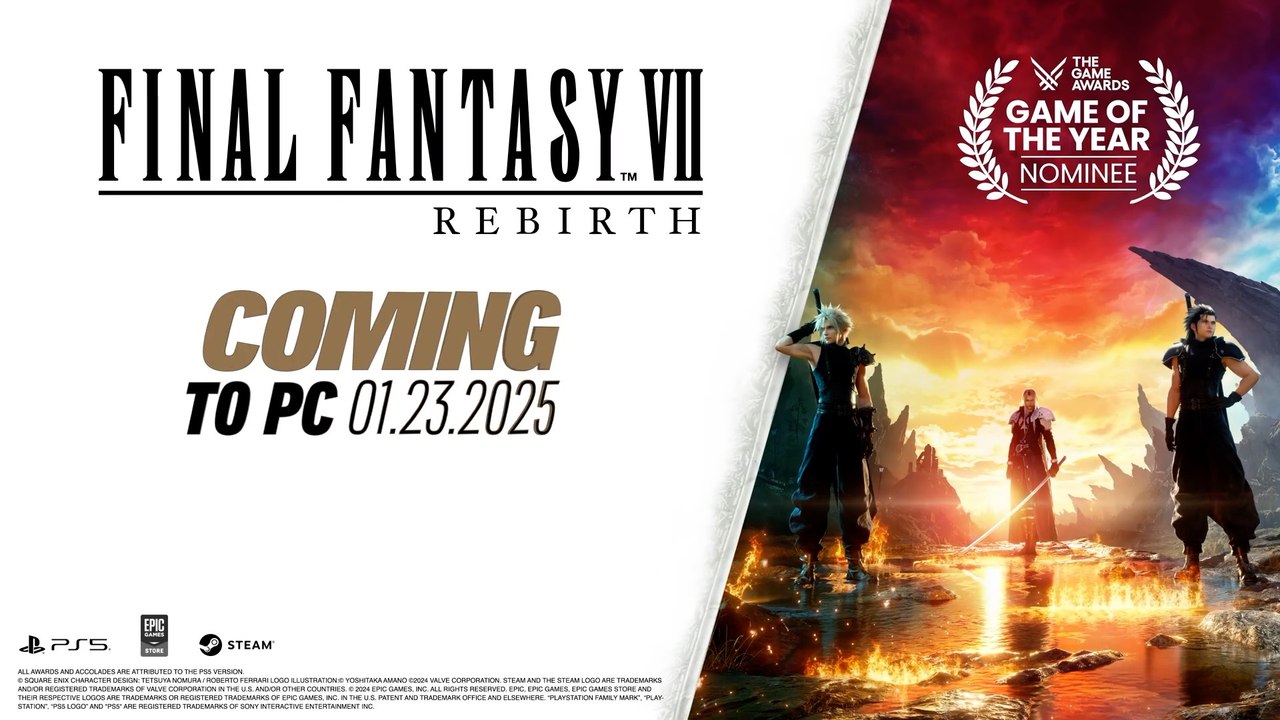 Final Fantasy 7 Rebirth Official PC Announcement Trailer