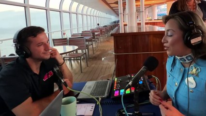 Bennett chats with Serena on the Disney Treasure about Castaway Cay