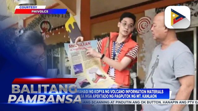 DOST-Phivolcs, namahagi ng kopya ng volcano information materials at hazard maps sa mga apektado ng pagputok ng Mt. Kanlaon