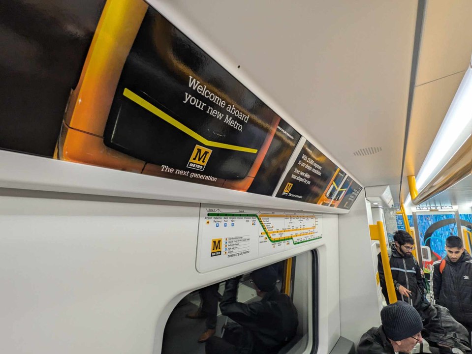 The first Metro train has started taking the public across the North East