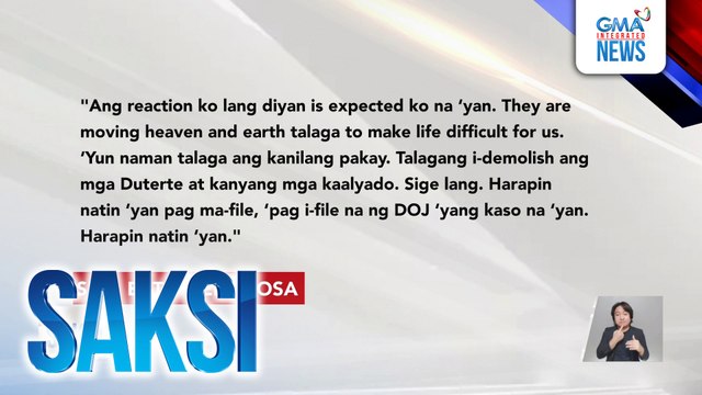 Sen. Dela Rosa, handang harapin sakaling maghain ng reklamo laban sa kanya kaugnay sa drug war | Saksi