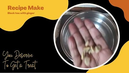 Black tea. tea, ginger and sugar