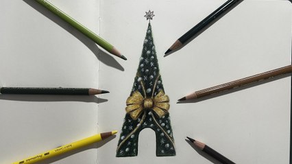 Tuto dessin : comment dessiner le sapin du marché de Noël de Toulouse