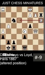 Celso Golmayo defeats Loyd with the Anastasia's checkmate
