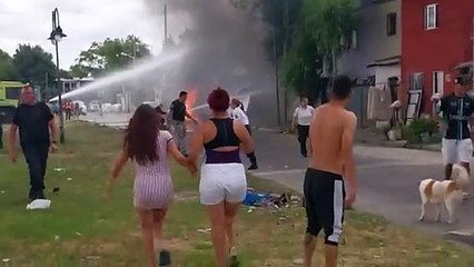 Así quedó la casa tras la colisión del avión privado