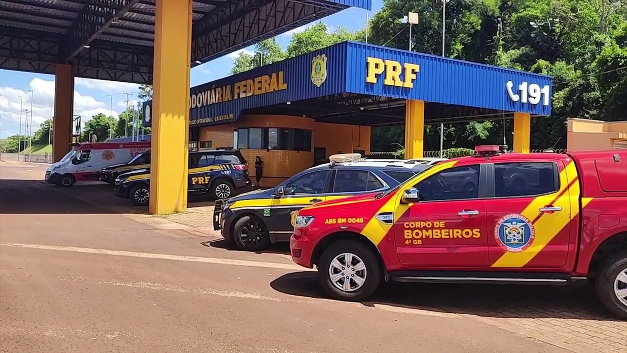 Forças de segurança se reúnem no posto da PRF em Cascavel para lançamento da Operação Rodovida