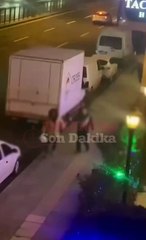 Atatürk'e küfür eden kişiye çevredekiler müdahale etti