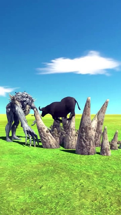 Scourge vs Buffalo 3D Animation animal fighting Gameplay FUN GAMES TV