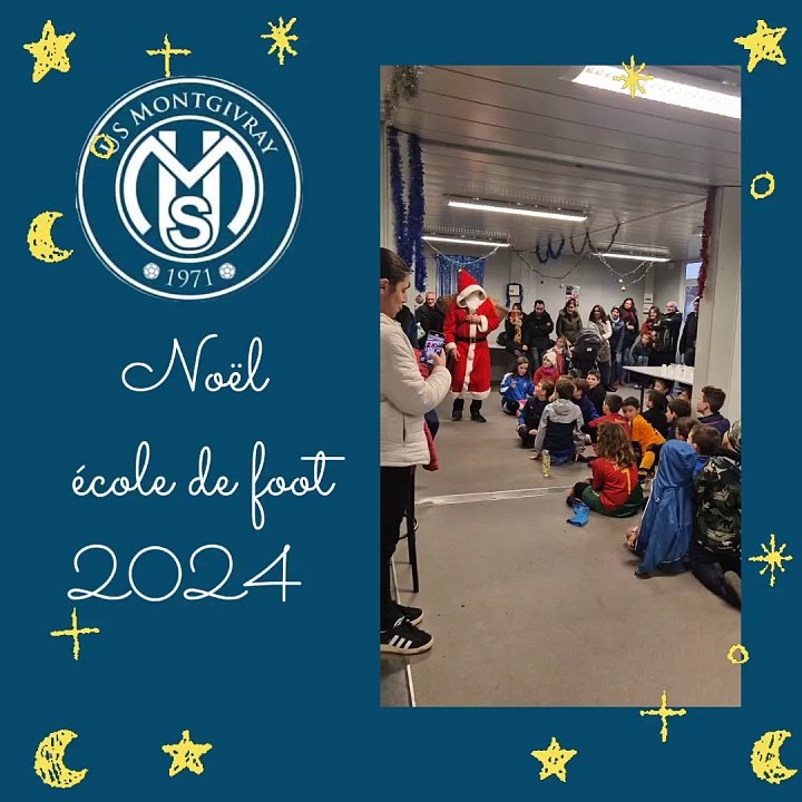 Arrivée du Père Noël à l'école de foot