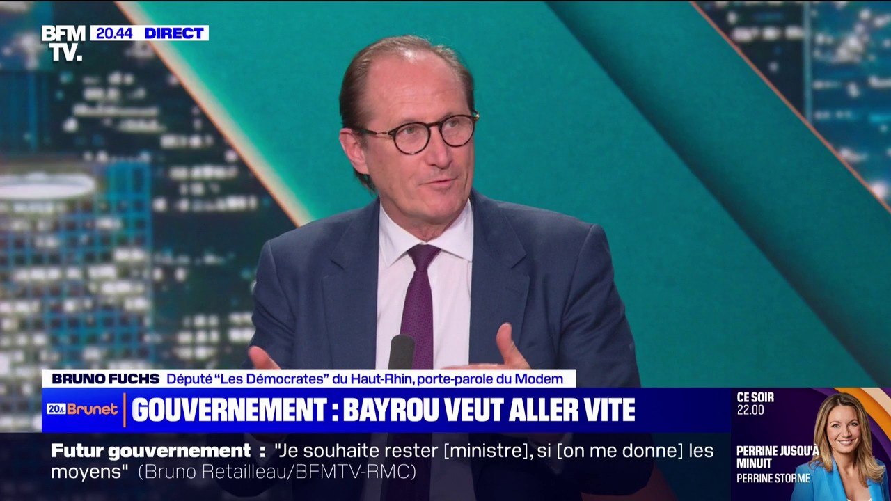 Consultations de François Bayrou: "Il faut que chacun dépasse ses propres intérêts personnels, politiques ou partisans", affirme Bruno Fuchs (Modem)