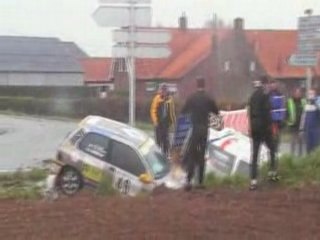 rallye de la lys 2008 sercus clio fossé