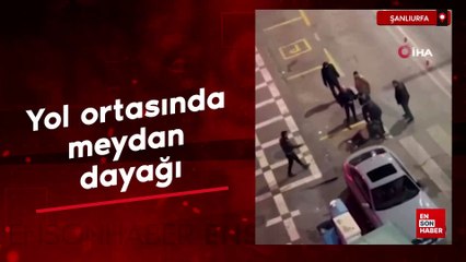 Şanlıurfa'da yol ortasında meydan dayağı