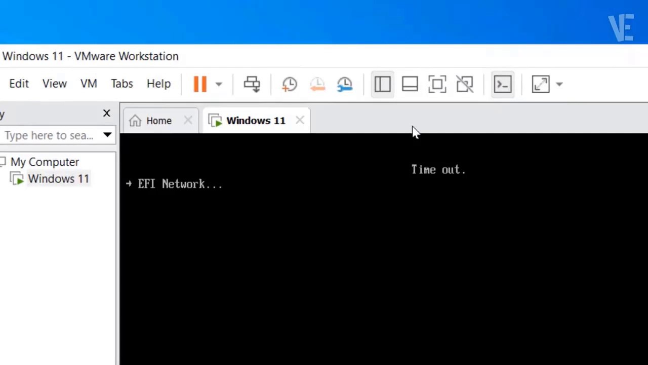 How To Solve Error EFI Network Timeout when installing Windows 11/10/8/7 on VMware Workstation