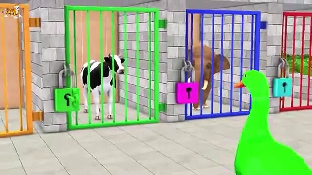 Cow Elephant Lion Gorilla Tiger T-Rex Choose The Right Baby ESCAPE ROOM CHALLENGE Animals Cage Game