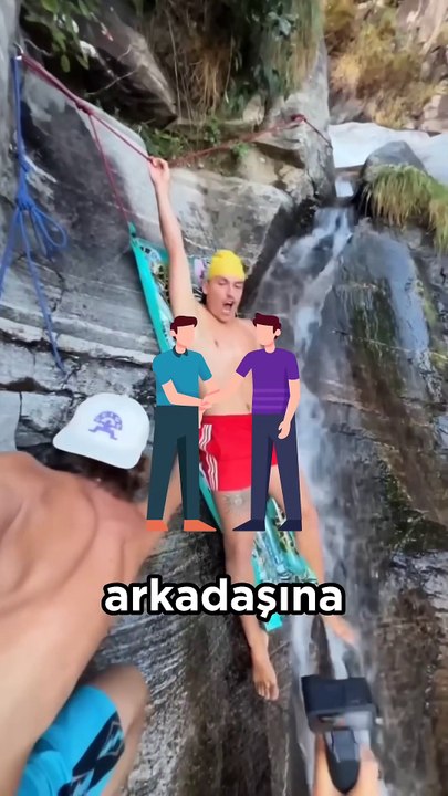 Arkadaşı İçin ŞELALEDEN Atladı😱