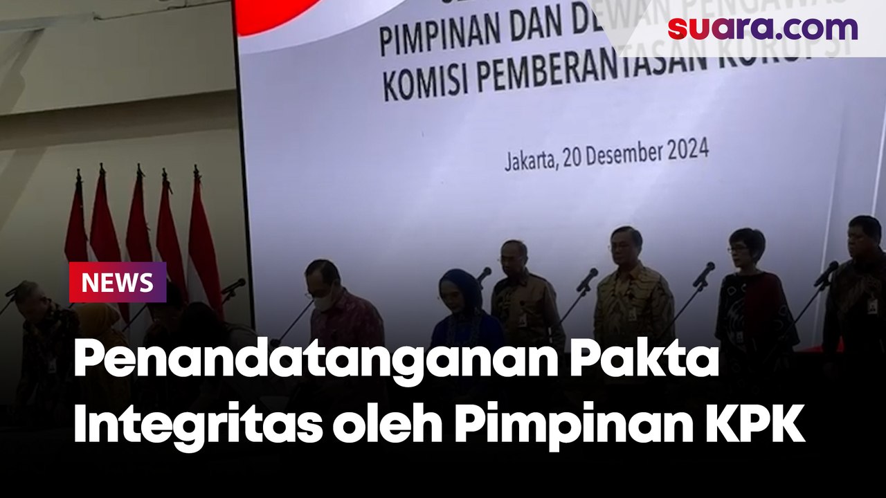 Penandatanganan Pakta Integritas oleh Pimpinan KPK 2024-2029