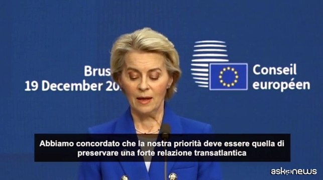 Von der Leyen: relazione con gli Usa una priorit?