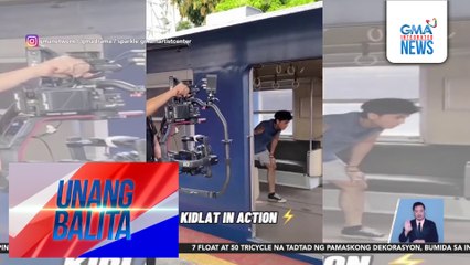 Action-packed taping ni Miguel Tanfelix sa upcoming Kapuso serye na "Mga Batang Riles," ipinasilip | Unang Balita