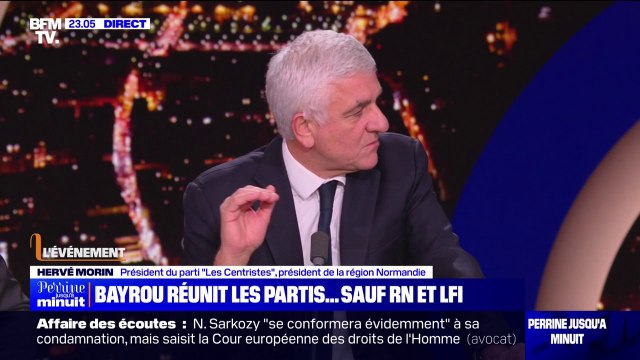 Censure de François Bayrou: Le risque est majeur , pour Hervé Morin (président du parti Les Centristes et de la région Normandie)