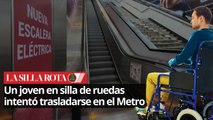 Joven en silla de ruedas intentó trasladarse en el Metro de la CDMX