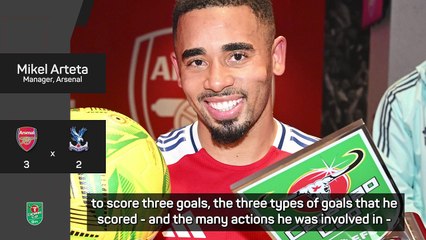 It's now about consistency - Arteta after Gabriel Jesus hat-trick