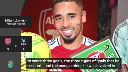 It's now about consistency - Arteta after Gabriel Jesus hat-trick