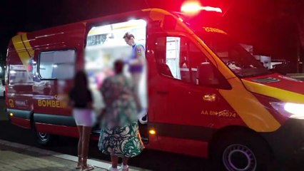 Idosa é socorrida pelo Siate após passar mal e cair na Avenida Brasil