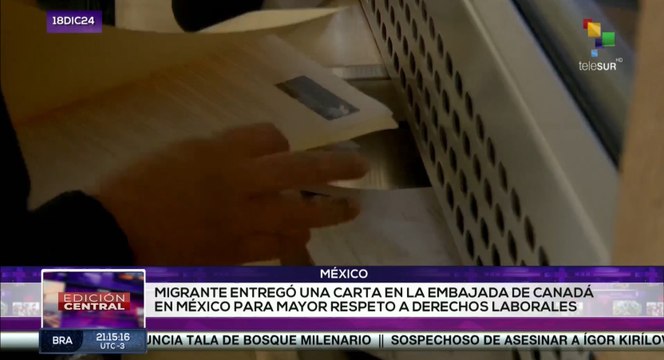 Empleados migrantes de México llevaron a cabo una protesta por mejores condiciones laborales