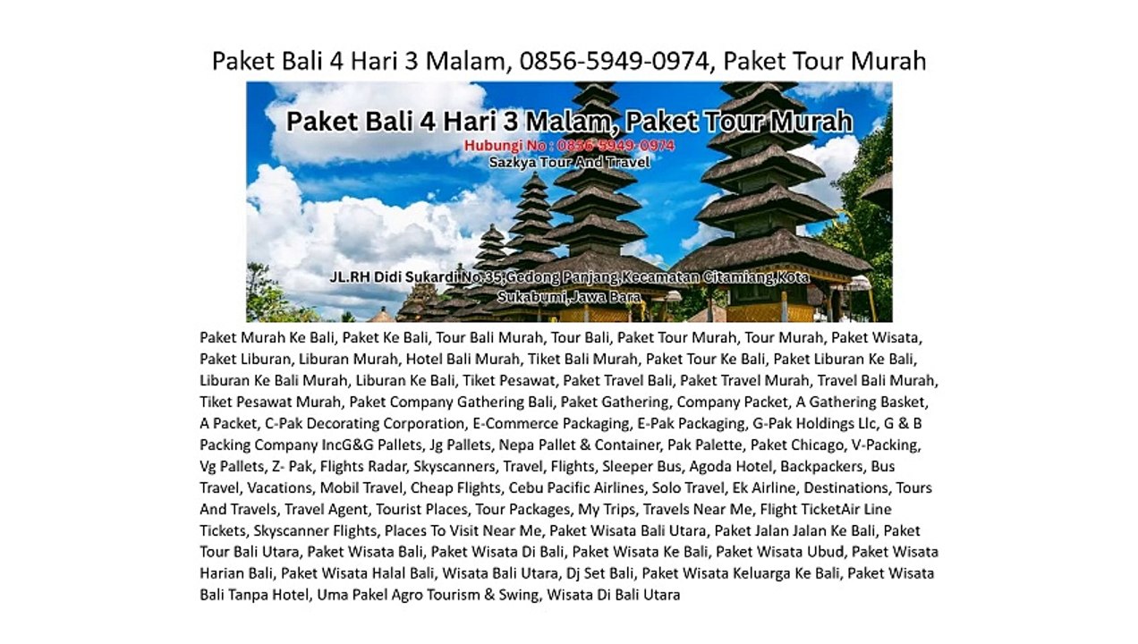 Paket Bali 4 Hari 3 Malam, 0856-5949-0974, Paket Tour Murah