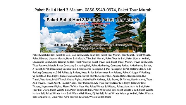 Paket Bali 4 Hari 3 Malam, 0856-5949-0974, Paket Tour Murah