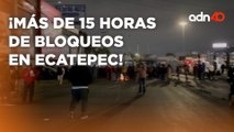 Así la situación en la Vía Morelos por el bloqueo de trabajadores de Ecatepec, EdoMex