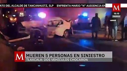 Cinco personas pierden la vida tras un siniestro vial en Tlaxcala