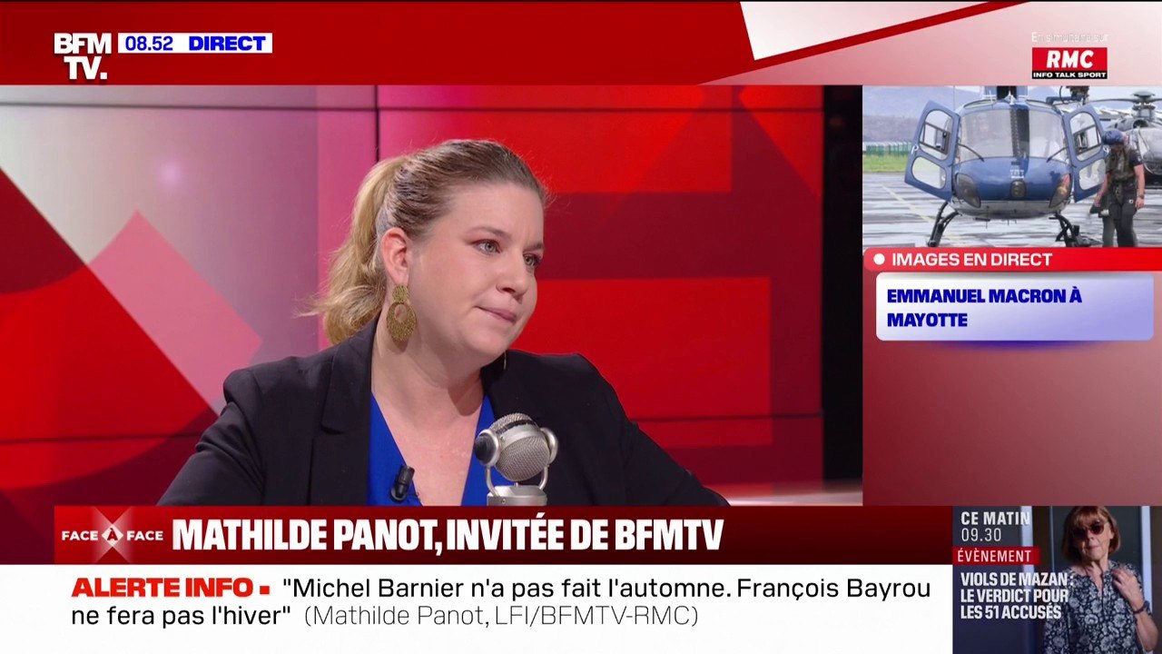 Mathilde Panot (LFI): "Monsieur Barnier n'a pas fait l'automne, monsieur Bayrou ne fera pas l'hiver"