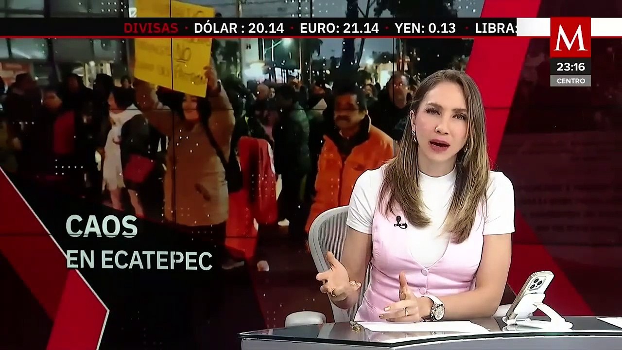 Manifestantes en Ecatepec exigen pagos atrasados tras 17 horas de protesta