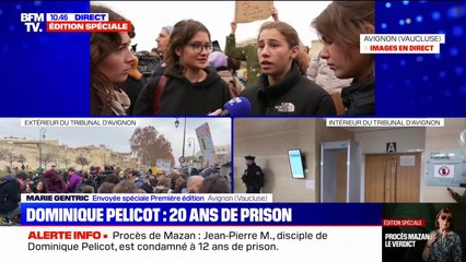 Procès Mazan: "C'est vraiment une peine qui n'est pas à la hauteur de la cruauté des actes", les réactions à l'extérieur du tribunal