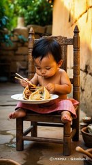 CUTE FUUNY VIDEO OF BABY EATING MOMOS