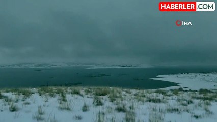 Bahçelik Barajı'nda Kış Güzellikleri Drone İle Görüntülendi