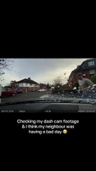 En regardant les images de la caméra de sa voiture, elle découvre son voisin dans une situation improbable